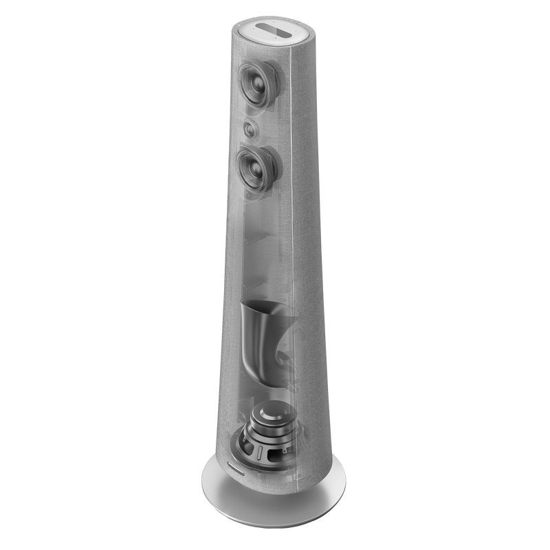 Harman Kardon Citation Tower - Grey - Smart Premium Floorstanding Speaker that delivers an impactful performance - Detailshot 15 image number null